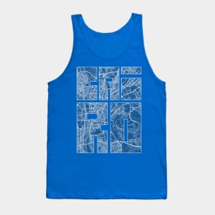 Cairo, Egypt City Map Typography - Blueprint Tank Top